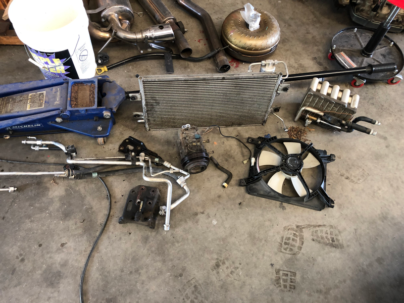 Everything this side of the floor jack was what ran air conditioning at one point.